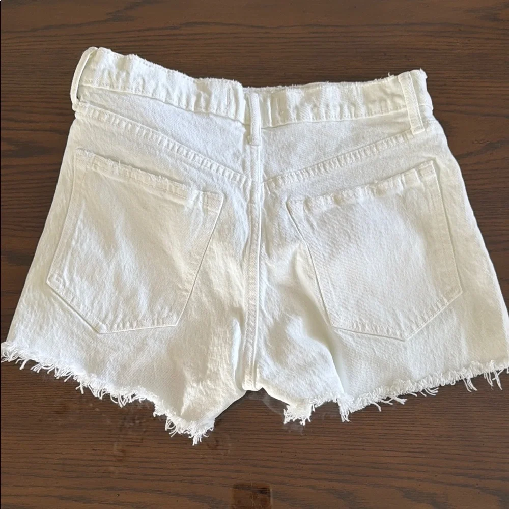 White Women's Distressed Denim Shorts